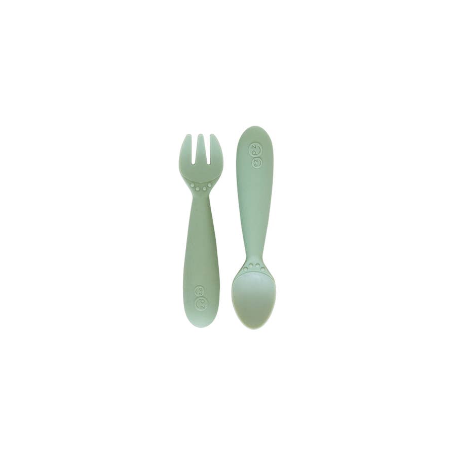 ezpz green baby toddler kid utensils
