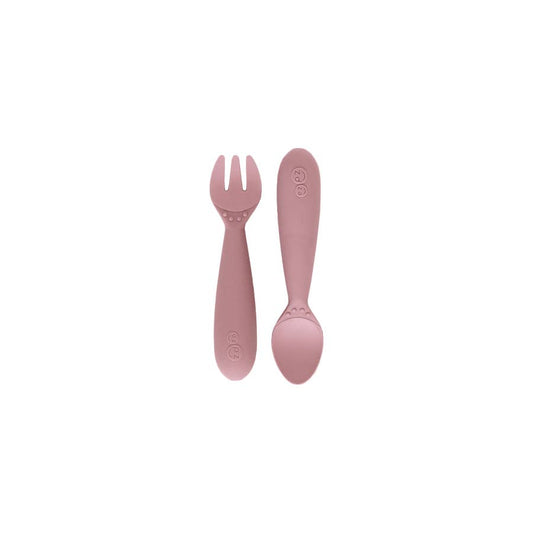 ezpz blush pink baby toddler kid utensils