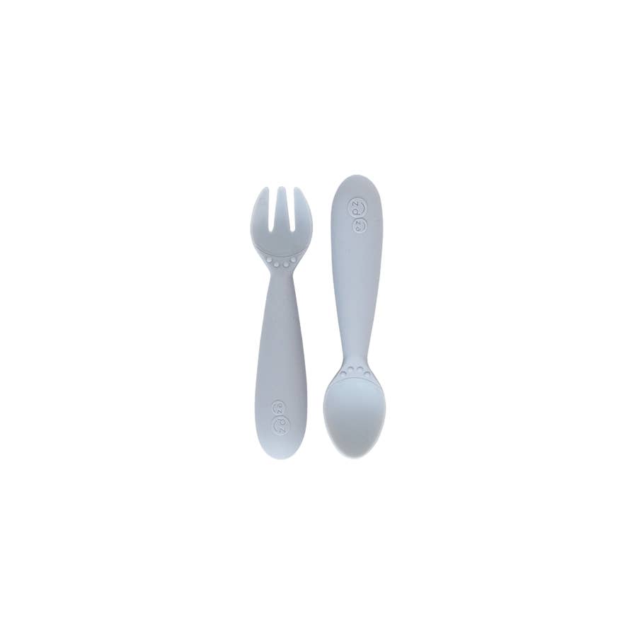 ezpz gray baby toddler kid utensils