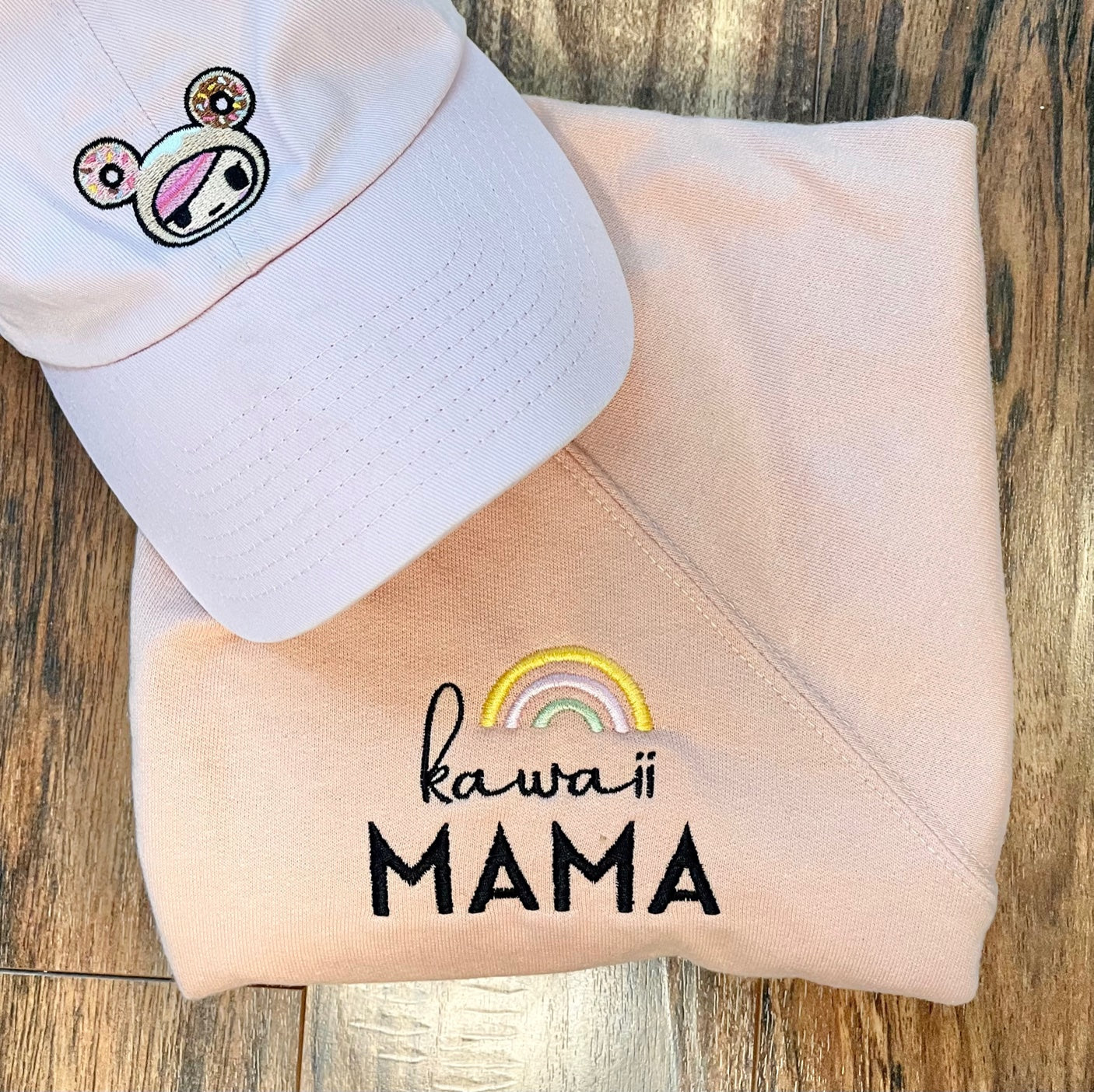"KAWAII MAMA" UNISEX Lightweight Crewneck Sweatshirt - ROSE