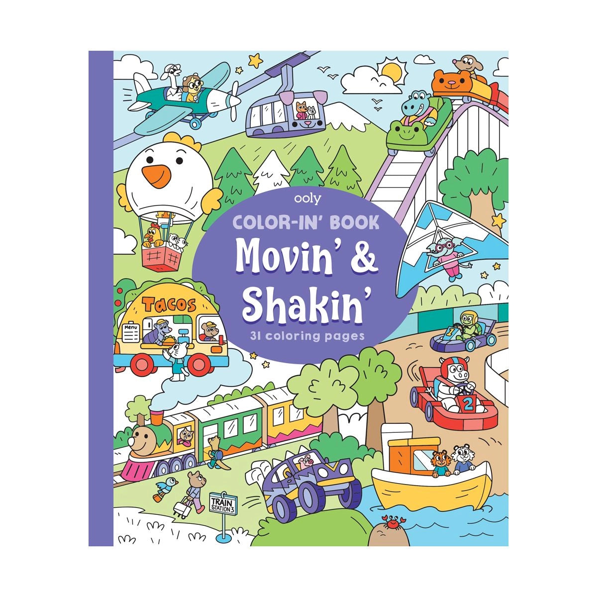 Ooly Movin' and Shakin Color-In' Book