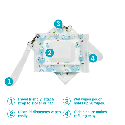 Orchid Hearts Design Mini Wipes Pouch - Rainforest Love (2 Pack)