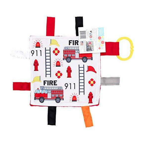 fire truck crinkle taggie baby toys