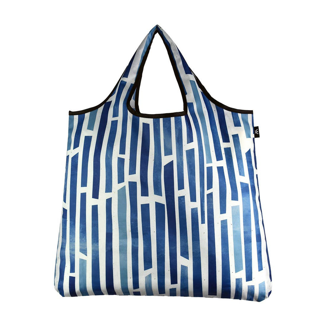 yay novelty cute reusable bag blue stripes 