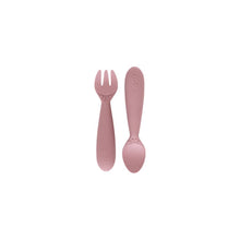 Load image into Gallery viewer, ezpz blush pink baby toddler kid utensils 
