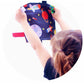 Space Rockets Crinkle Tag Square