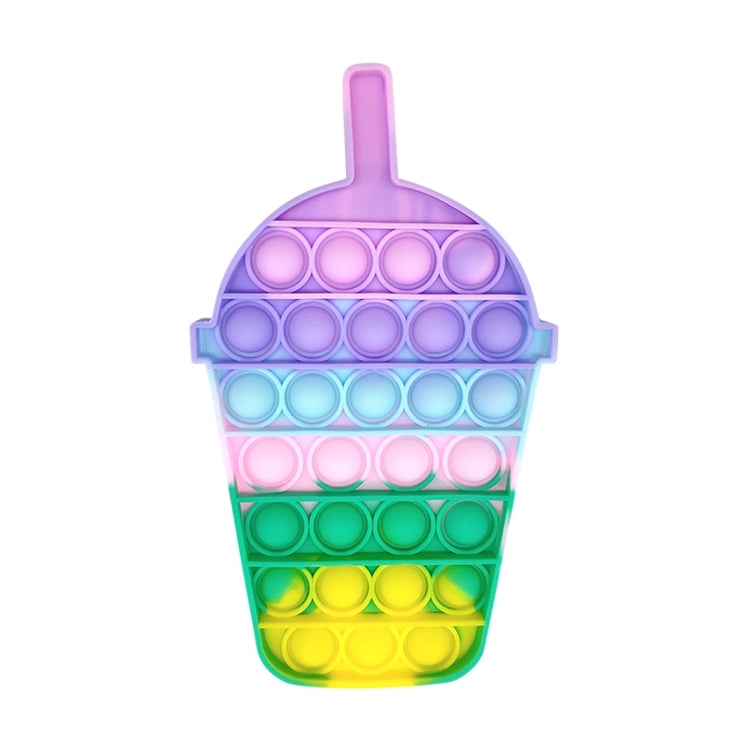 Multicolor Bubble Tea Drink Push Pop Sensory Fidget Toy