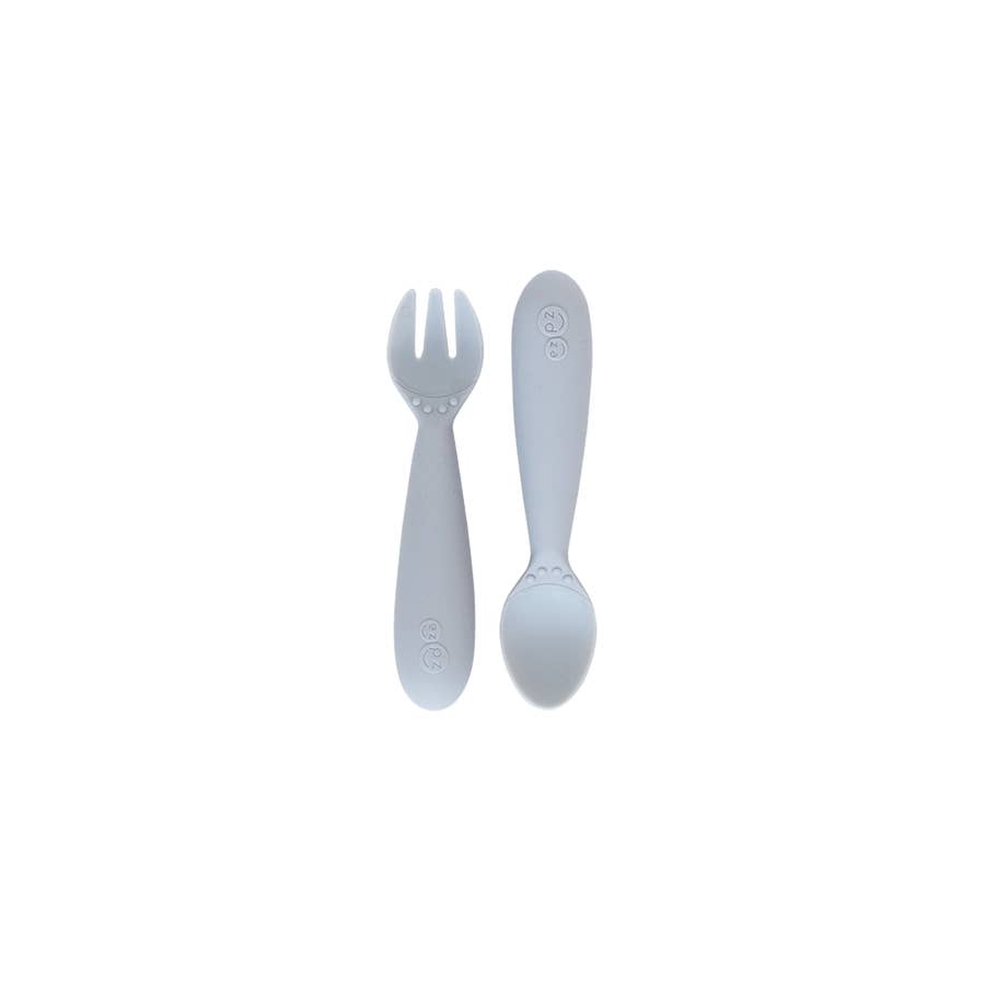 ezpz gray baby toddler kid utensils 