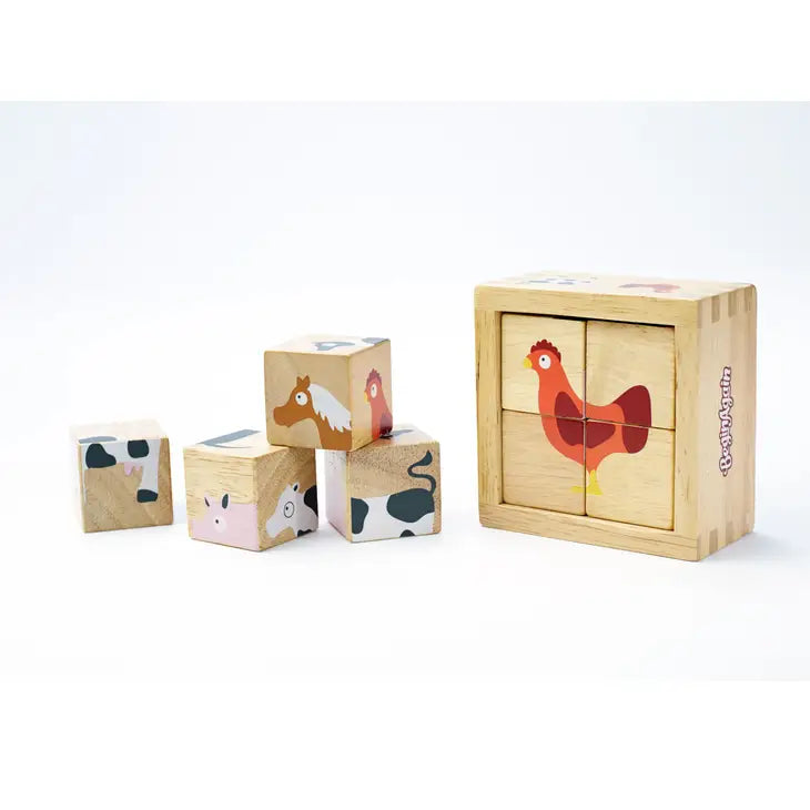 Buddy Blocks - Farm Animals Beginner Block Puzzle Set