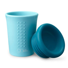 Load image into Gallery viewer, gosili 12 oz oh no spill 360 baby kids cup blue teal 
