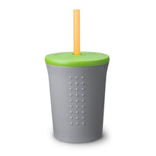 Load image into Gallery viewer, GoSili 12 oz Straw Cup - Grey/Lime/Tart
