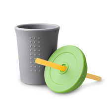 Load image into Gallery viewer, GoSili 12 oz Straw Cup - Grey/Lime/Tart
