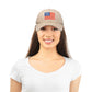 Embroidered American Flag Hat USA/Baseball Cap - Khaki
