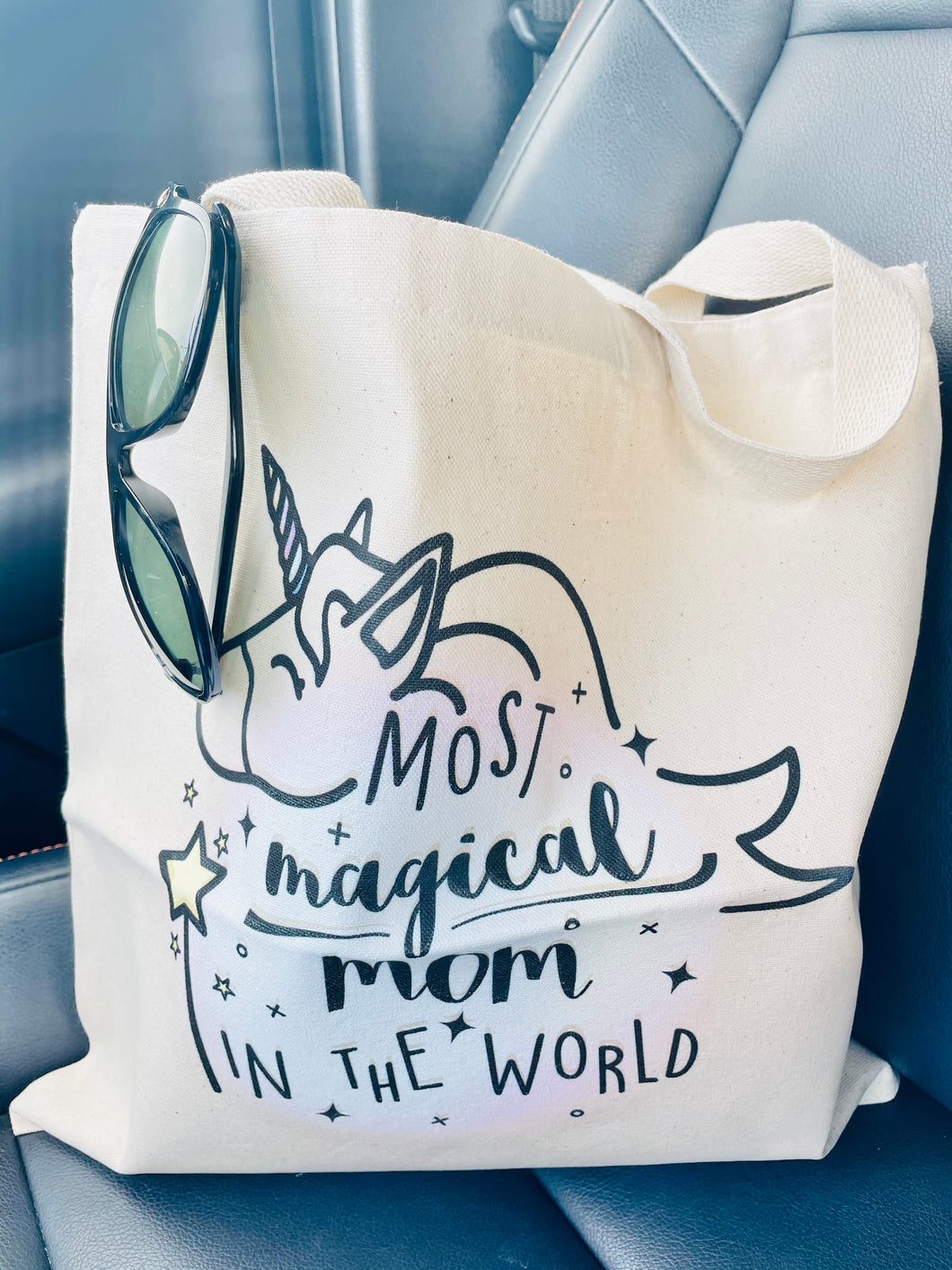 unicorn sparkle magical mom tote bag canvas tote