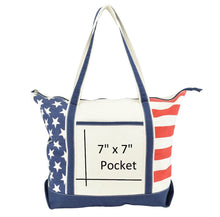 Load image into Gallery viewer, American Flag USA Tote Bag
